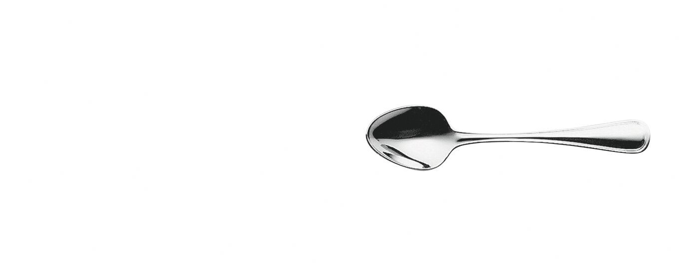 Moccalöffel 118 mm versilbert Contour