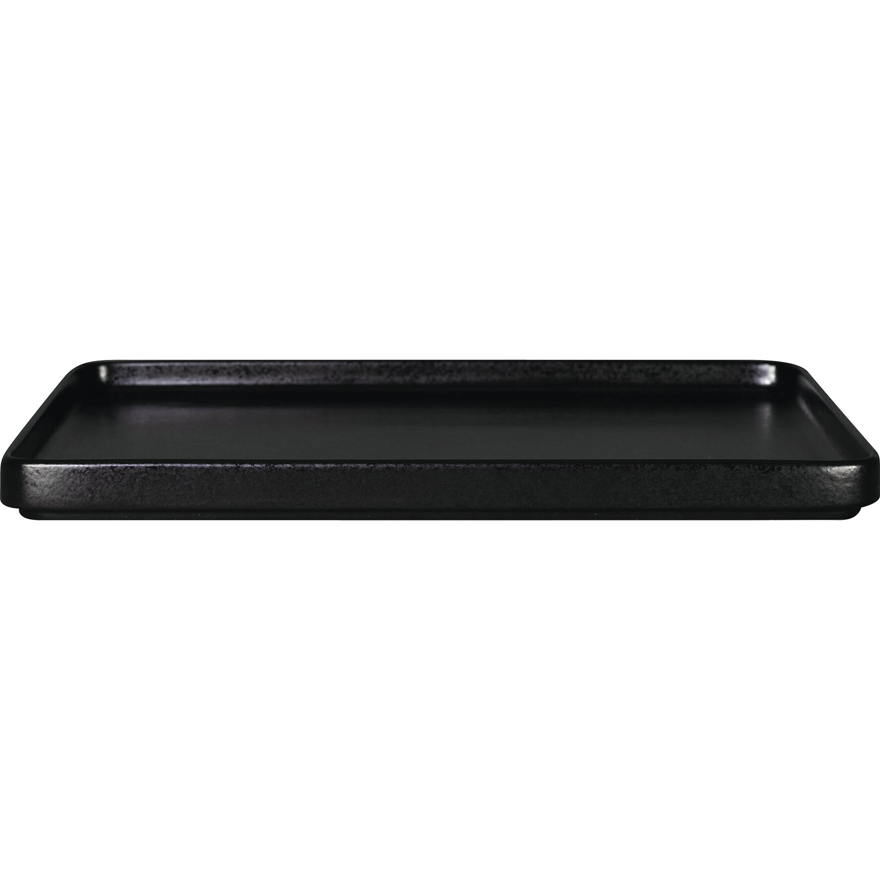 Teller flach quadratisch 320 x 320 mm schwarz Karbon Fractal