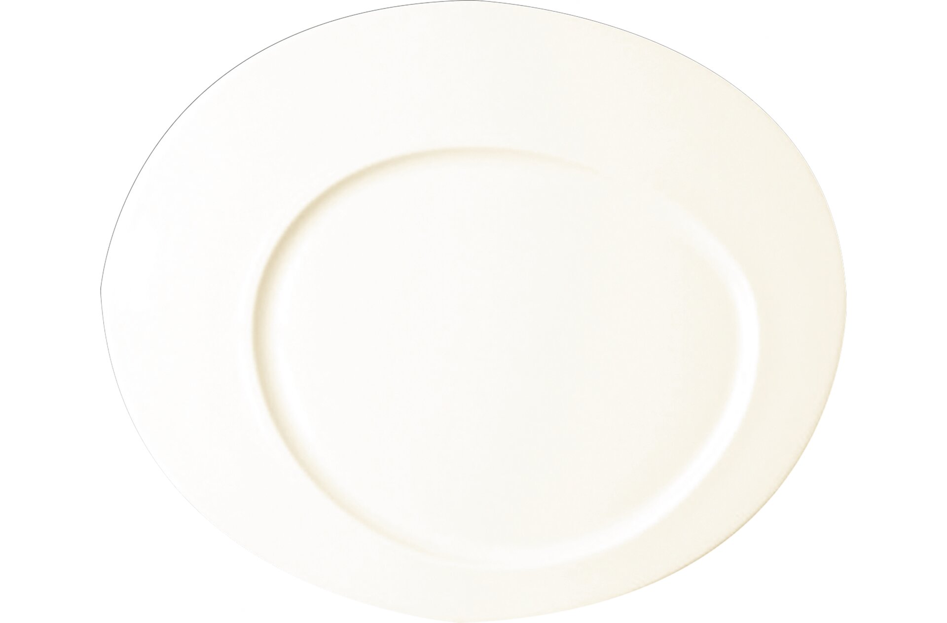 Teller flach oval Cayenne 340 x 280 mm crème