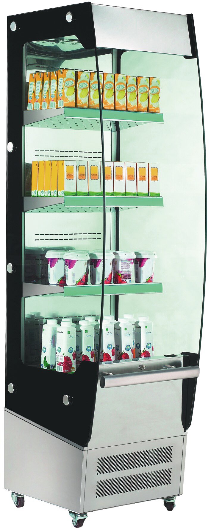 Wandkühlregal 220 l mit Nachtrollo 495 x 670 x 1740 mm