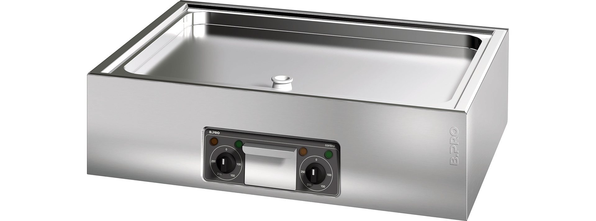 Elektro-Grillplatte glatt / 2 Heizzonen  Bratfläche 506 x 704 mm / Auftischgerät