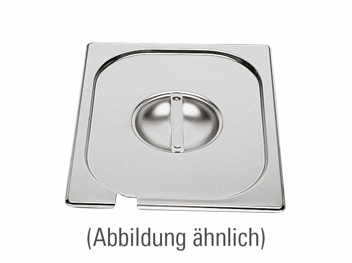 GN-Deckel GN 1/4 265 x 162 mm mit Löffelausschnitt Edelstahl