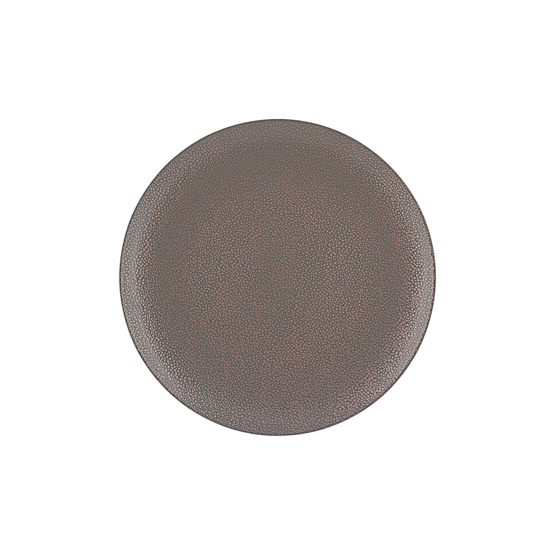 Coupteller flach rund 240 mm metallic copper