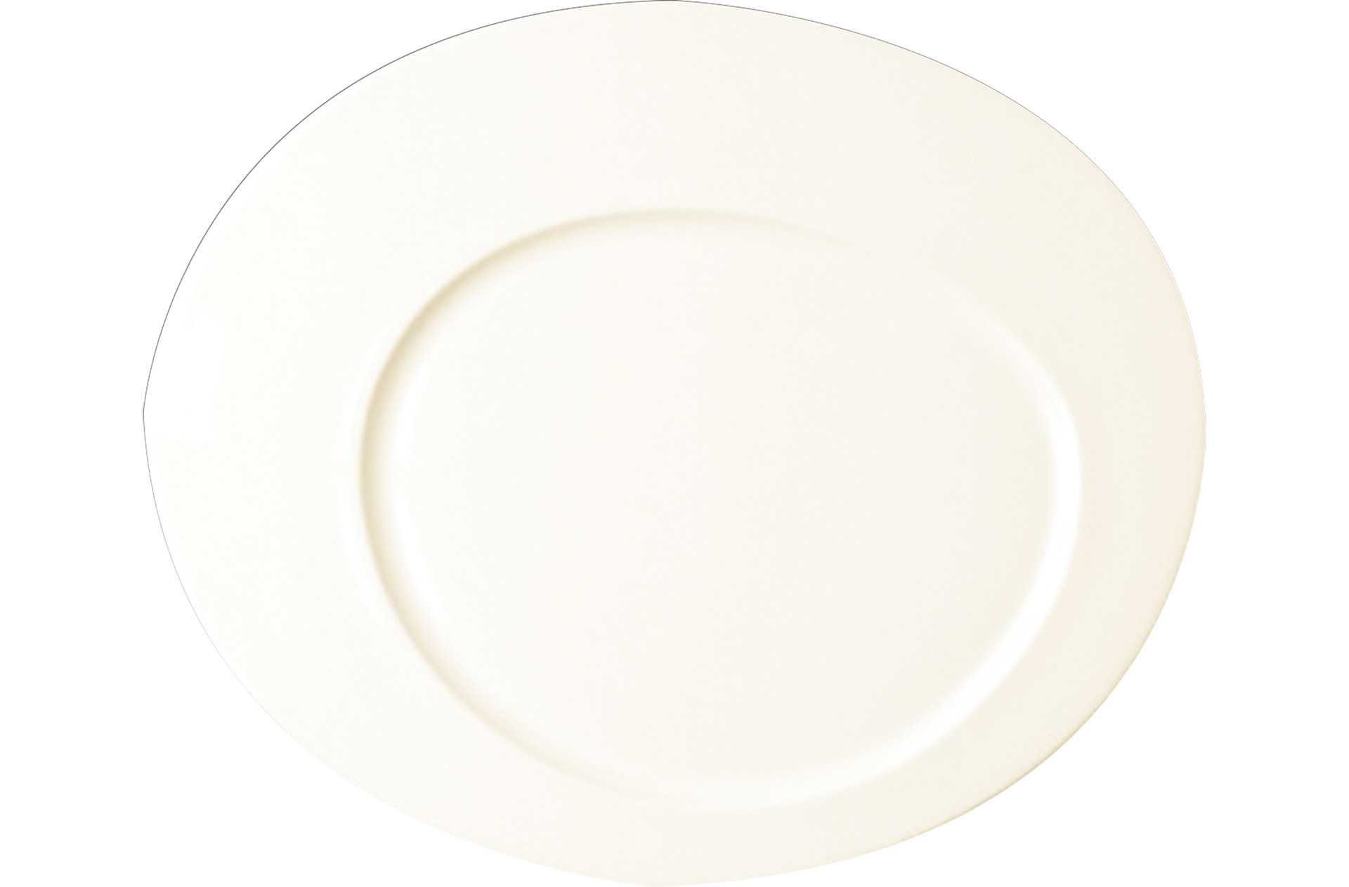 Teller flach oval Cayenne 340 x 280 mm crème