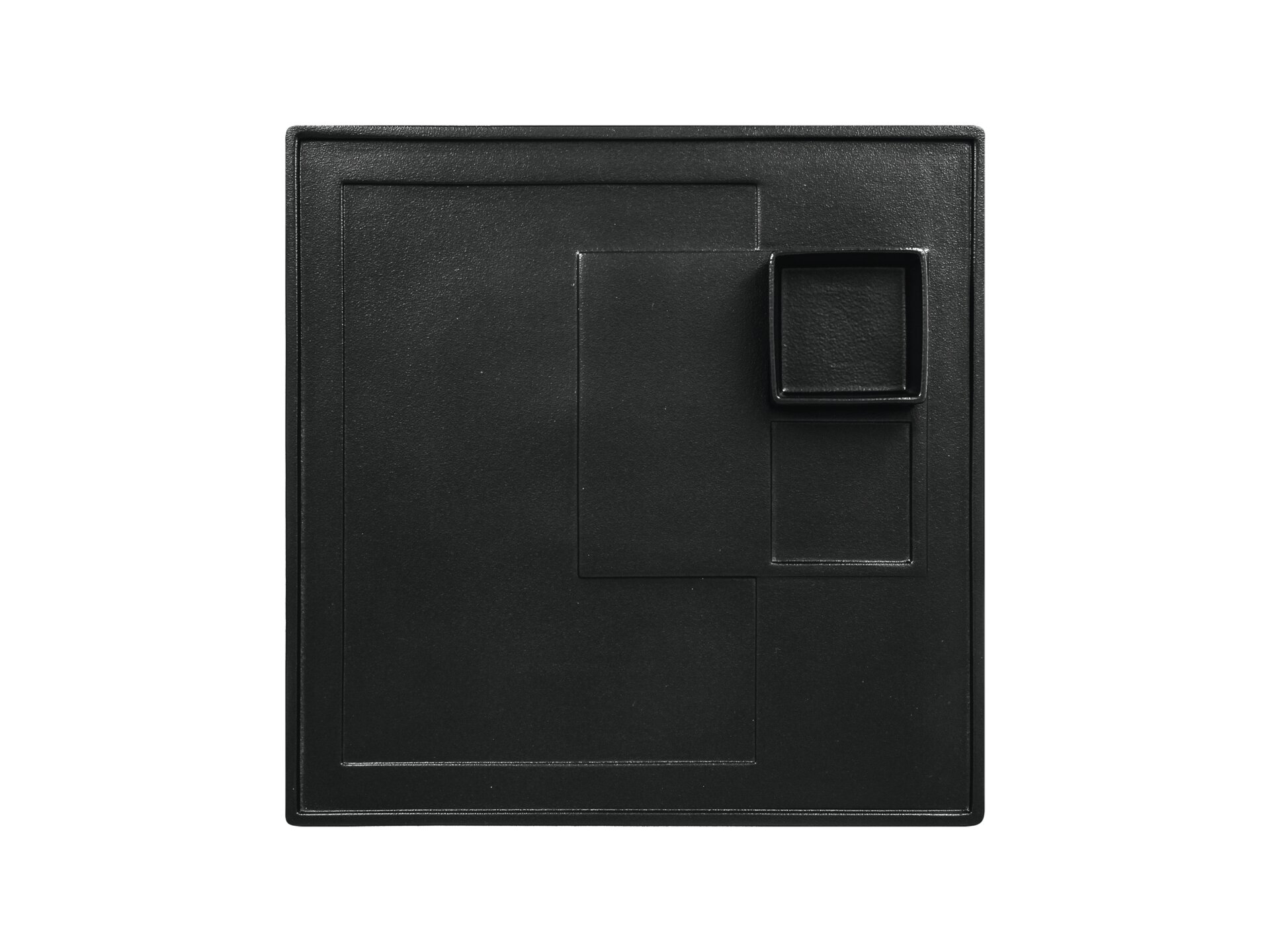 Platte quadratisch Abura 300 x 300 mm schwarz