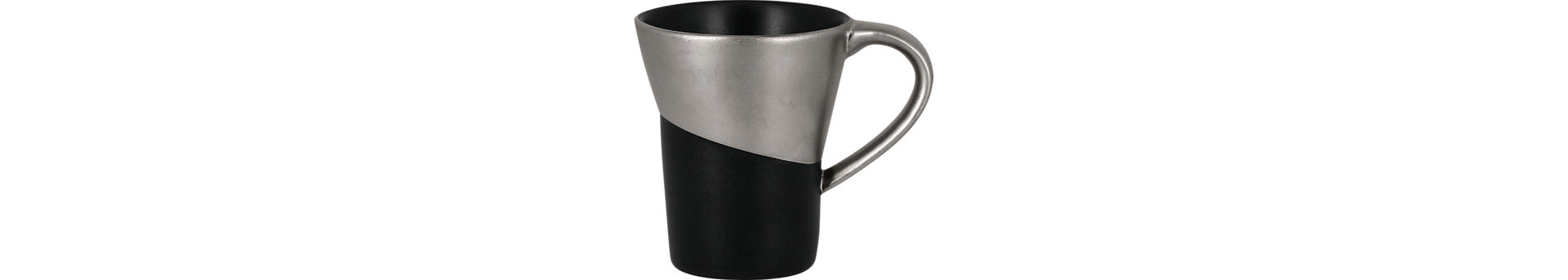 Espressotasse 60 mm / 0,09 l schwarz / silber