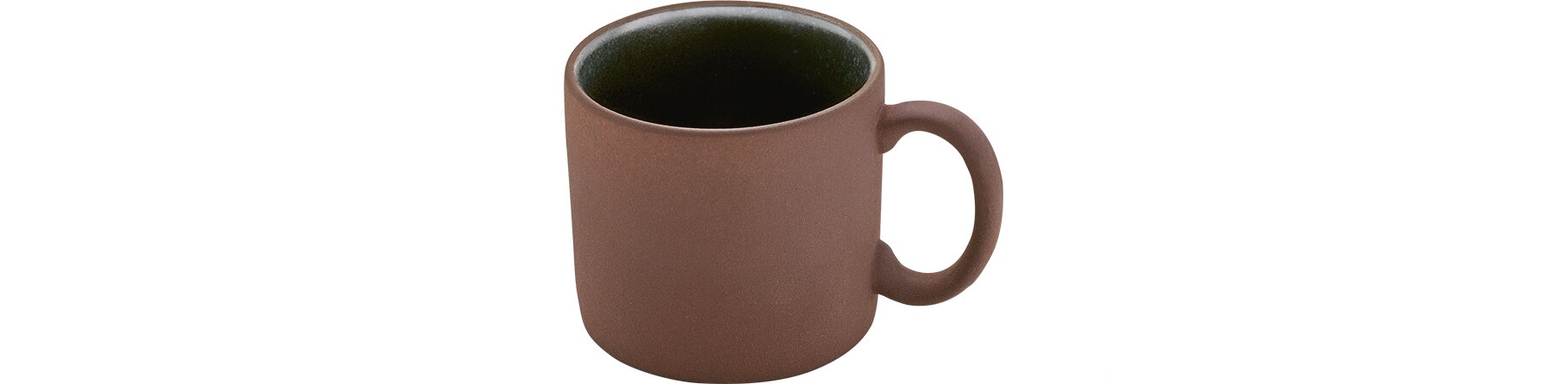 Tasse m. Henkel 80 mm / 0,20 l braun/schwarz 2in1