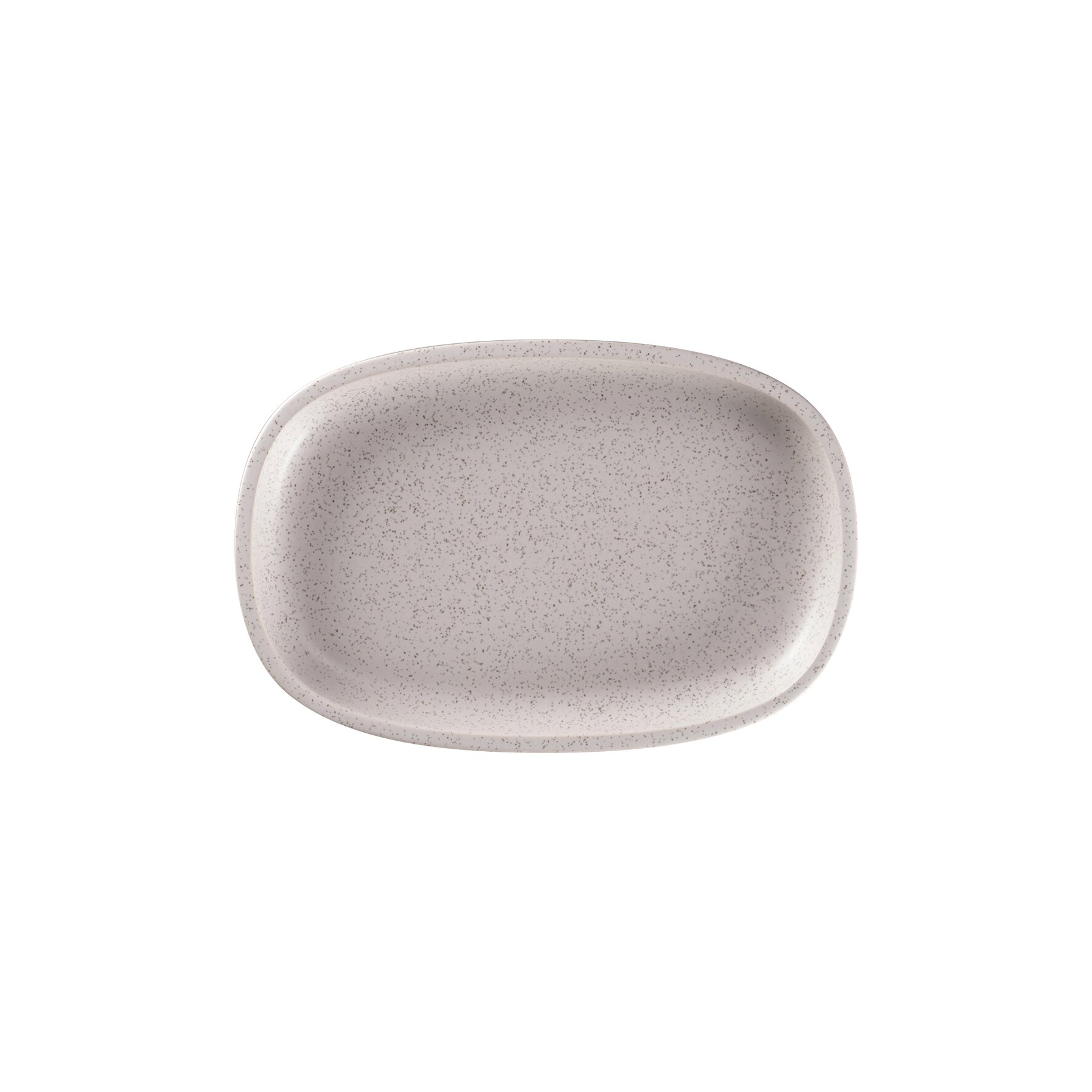 Platte oval flach 230 x 150 mm clay grey Ease Clay Grey
