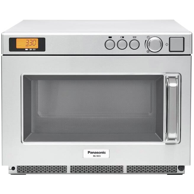 Panasonic-Mikrowelle NE-1815 1,8 kW 18 l mit Drehknopf 422 x 476 x 337 mm silver