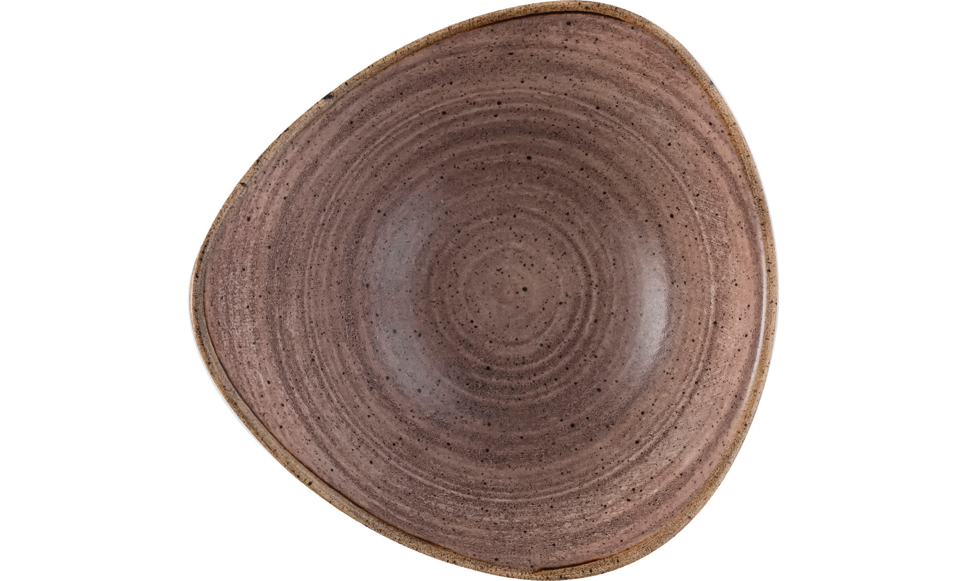 Teller Lotus dreieckig 229 mm Brown