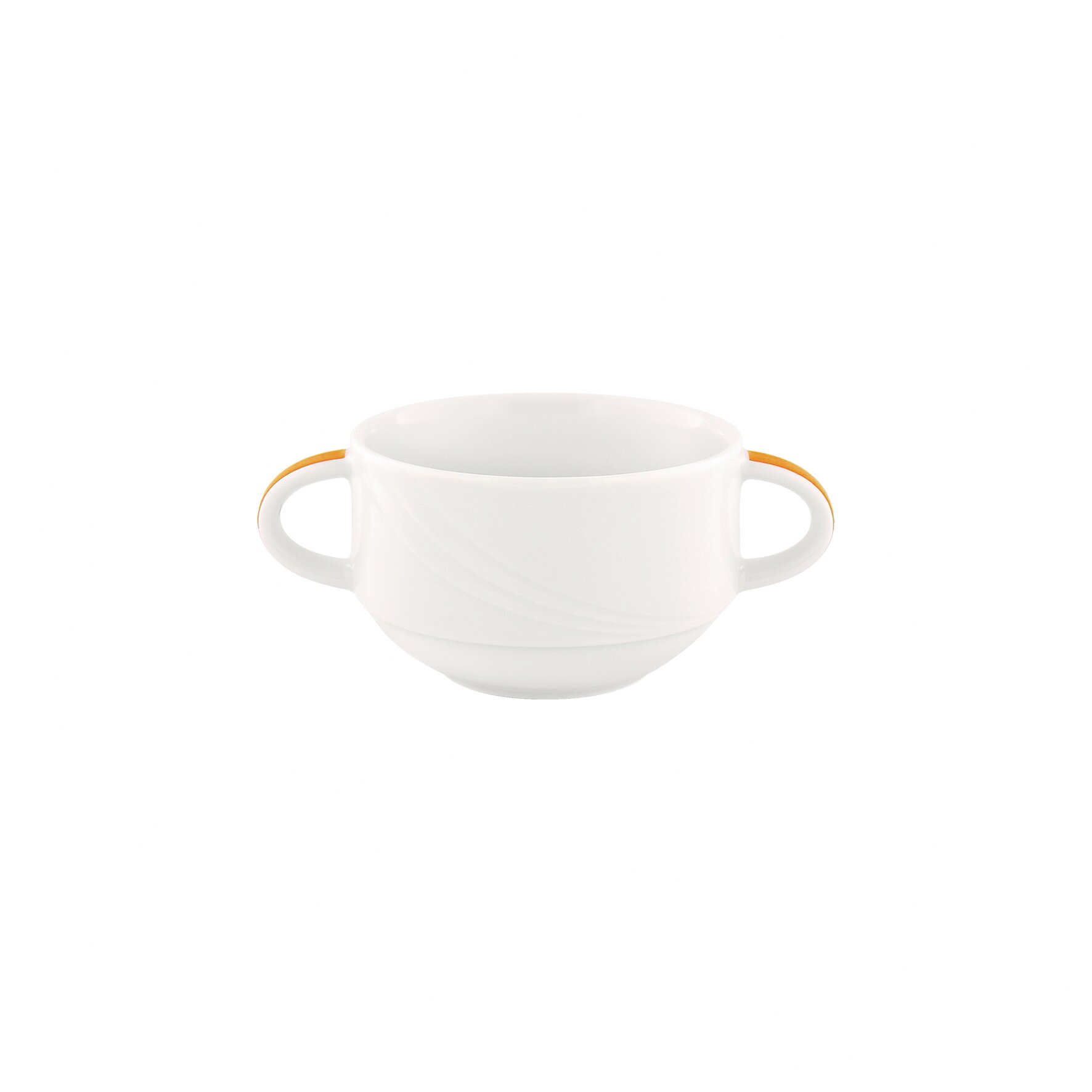 Suppentasse stapelbar Relief 99 mm / 0,28 l orange Donna Senior