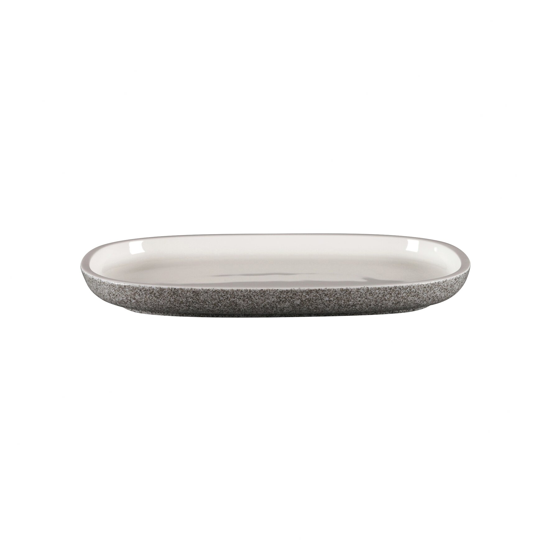 Platte oval flach 261 x 180 mm dual grey Ease Dual Grey