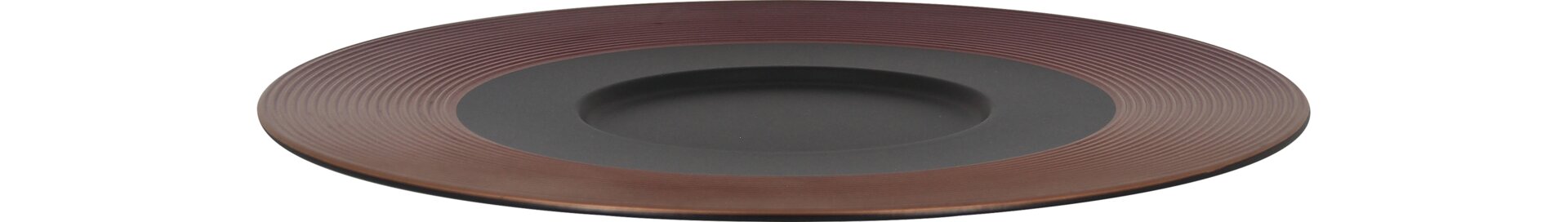 Gourmetteller flach 290 mm schwarz / bronze