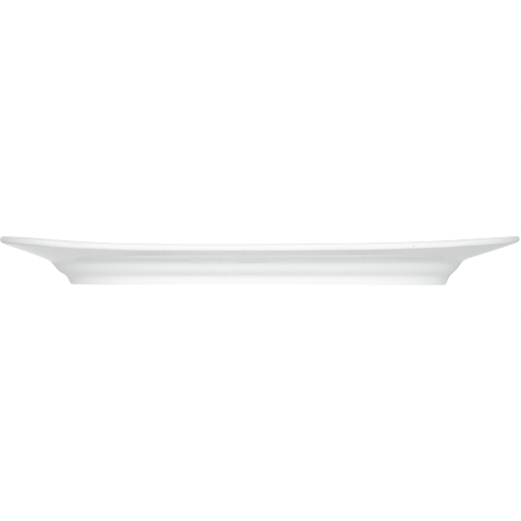 Platte oval mit Fahne 384 x 216 mm