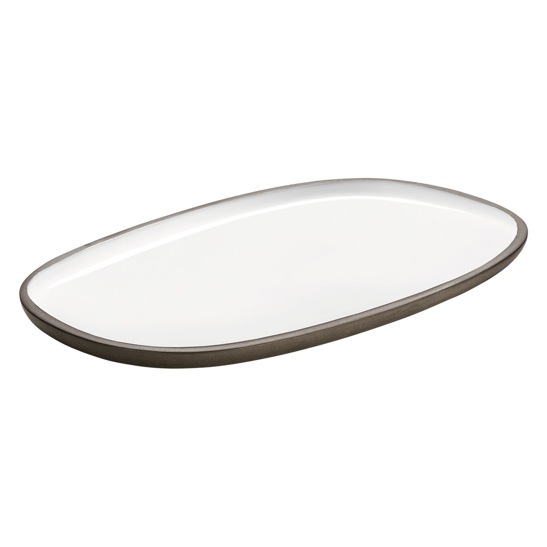 Platte oval 300 x 180 mm weiß ReNew