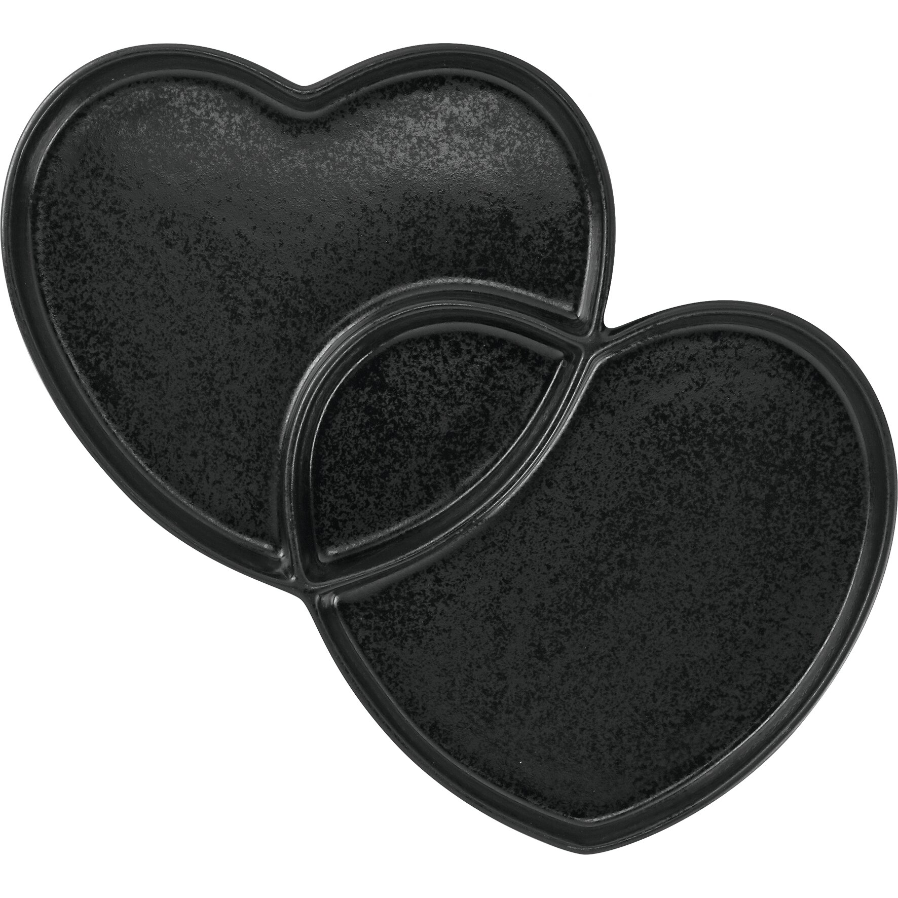 Teller tief zum Teilen 290 x 264 x 30 mm 0,85 l schwarz Cliché