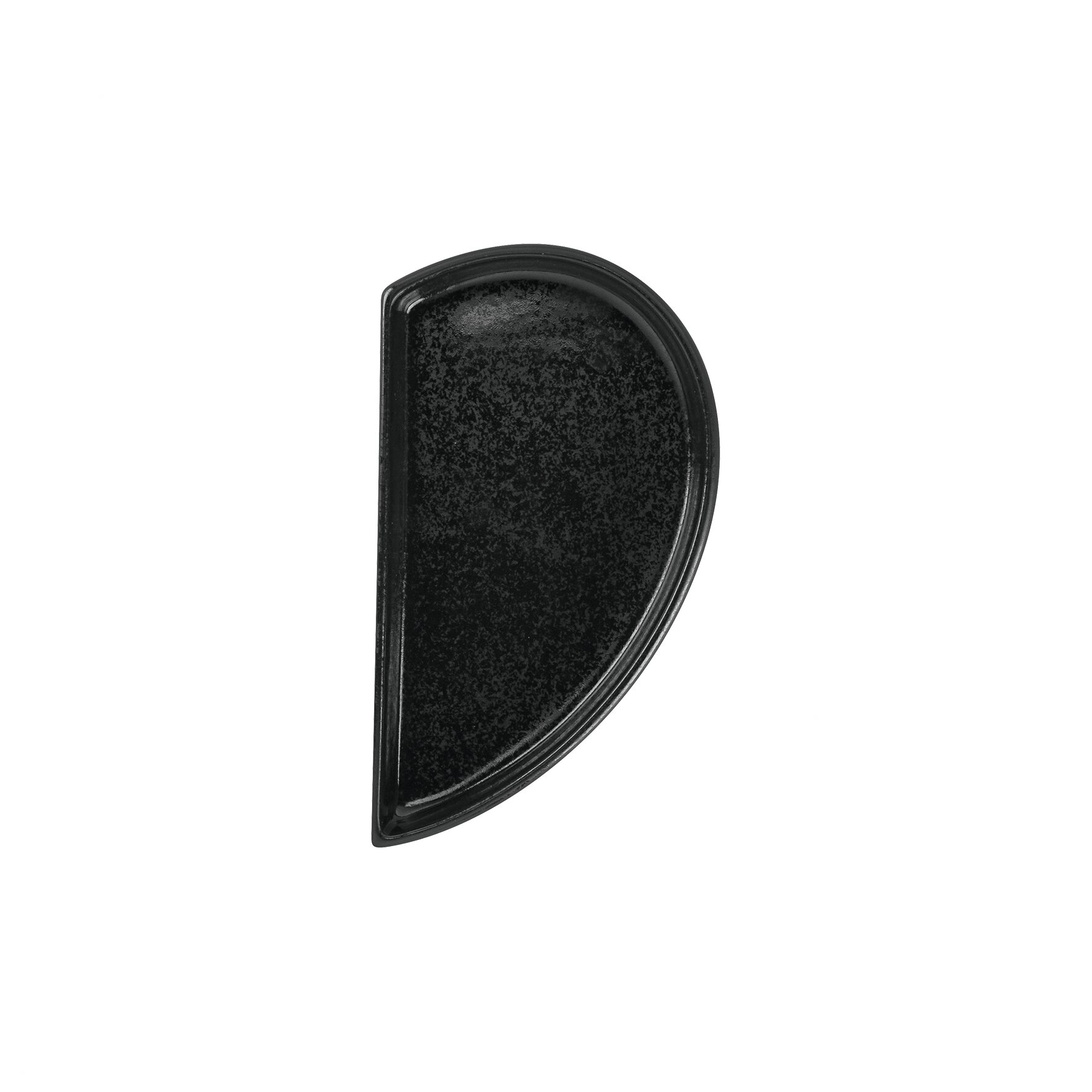 Teller flach ohne Rand / rechte Hälfte 100 x 180 x 25 mm / 0,17 l schwarz Cliché