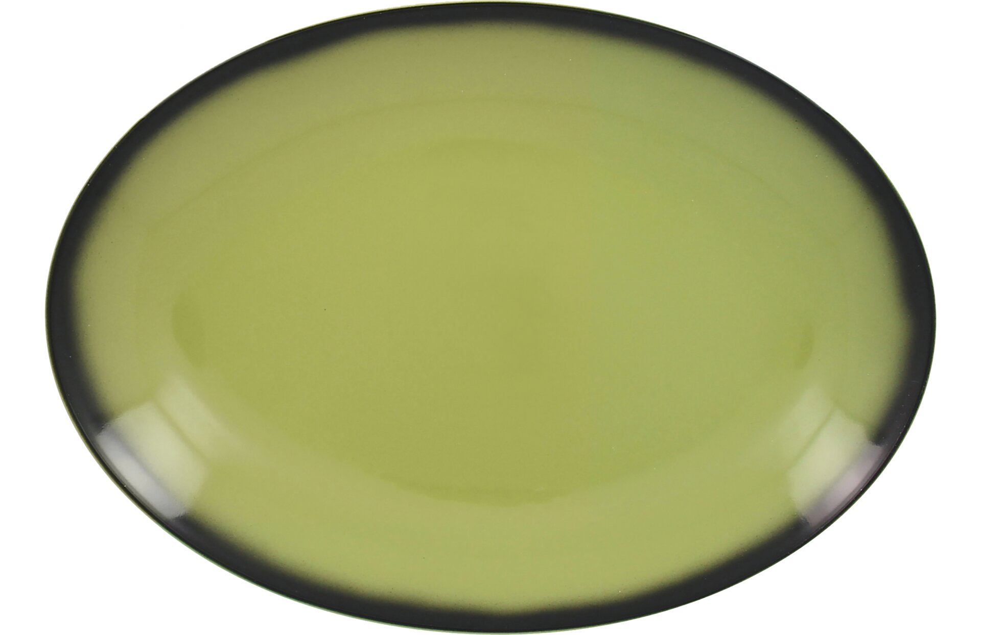 Platte oval 320 x 230 mm hellgrün Lea