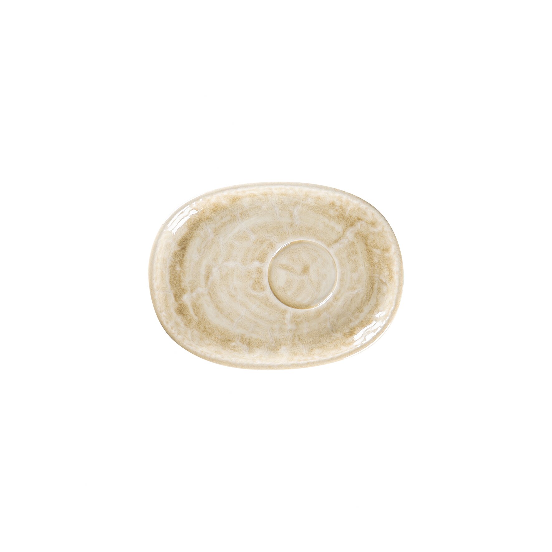 Untertasse oval 190 x 140 mm Vanilla beige Krush Vanilla Beige