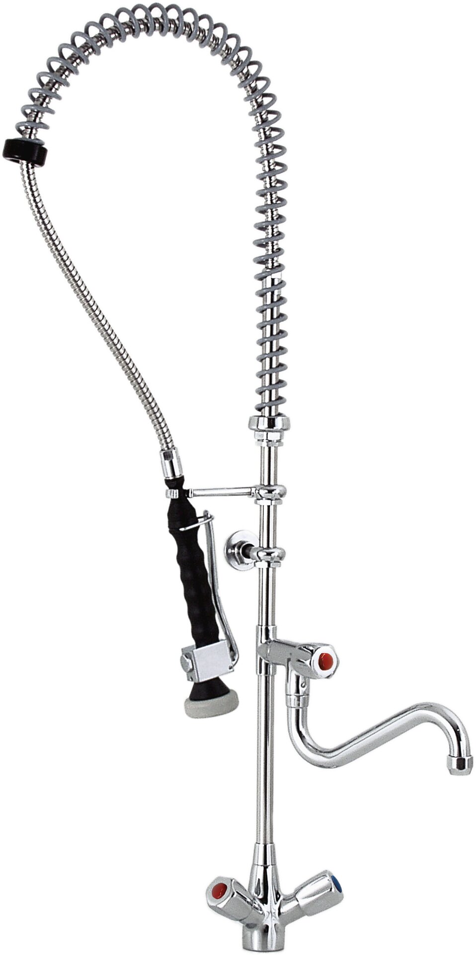 Geschirr-Waschbrause mit Schwenkhahn für Einlochmontage H=1050 mm