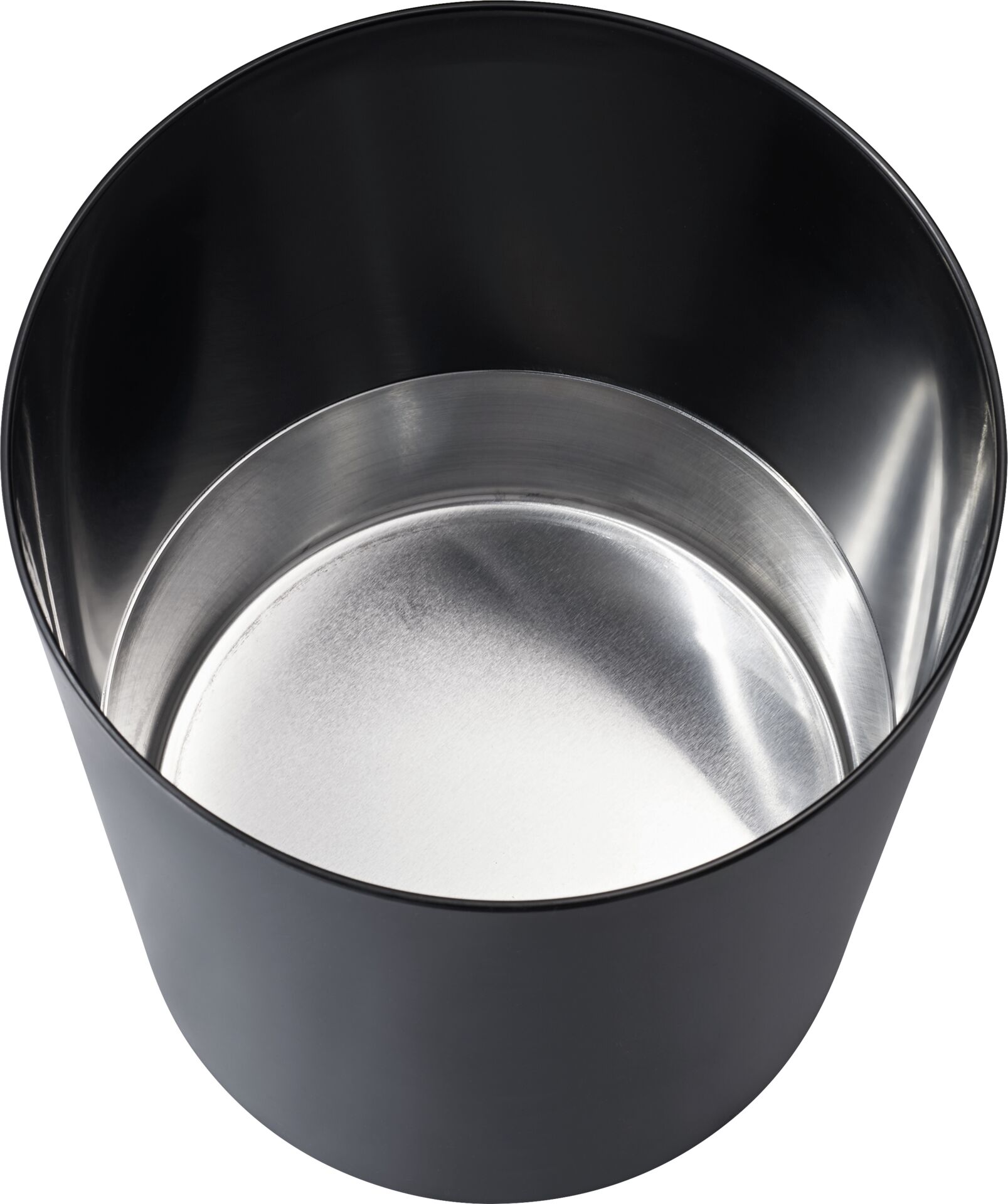 Papierkorb mit Metallboden schwarz