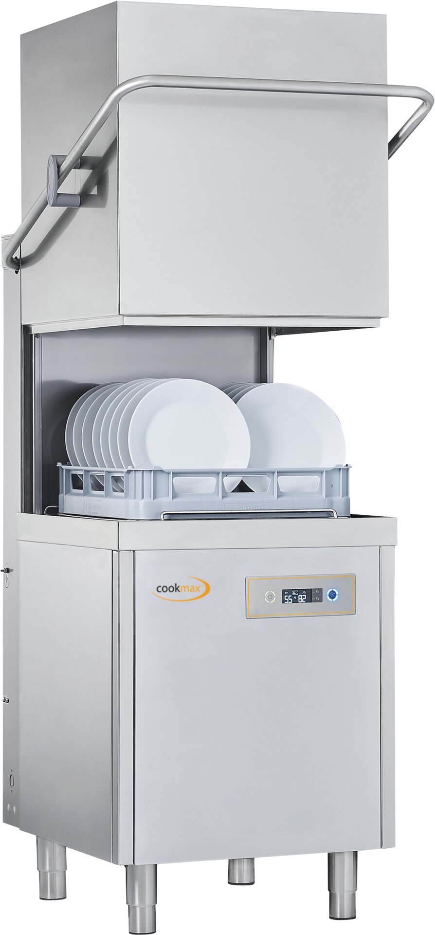 Haubengeschirrspüler mit Reinigerdosierer und Klarspüldosierer