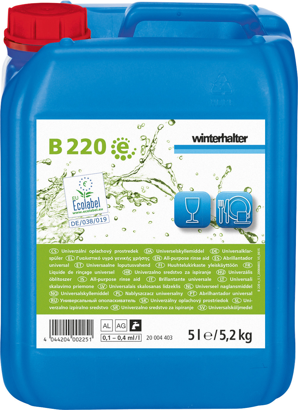 Spezial-Klarspüler B 220 e / 5,00 l Kanister