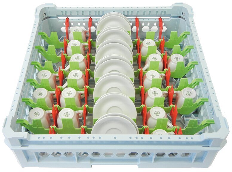 Tassenkorb für 28 Tassen 500 x 500 x 145 mm