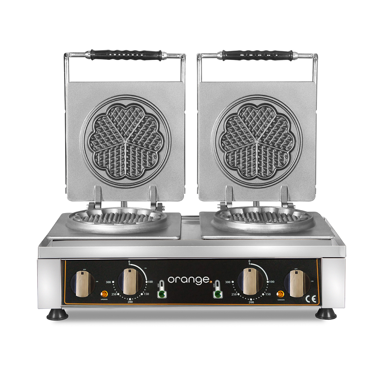 Waffeleisen Amore-S, 2 x Ø 160 mm orange