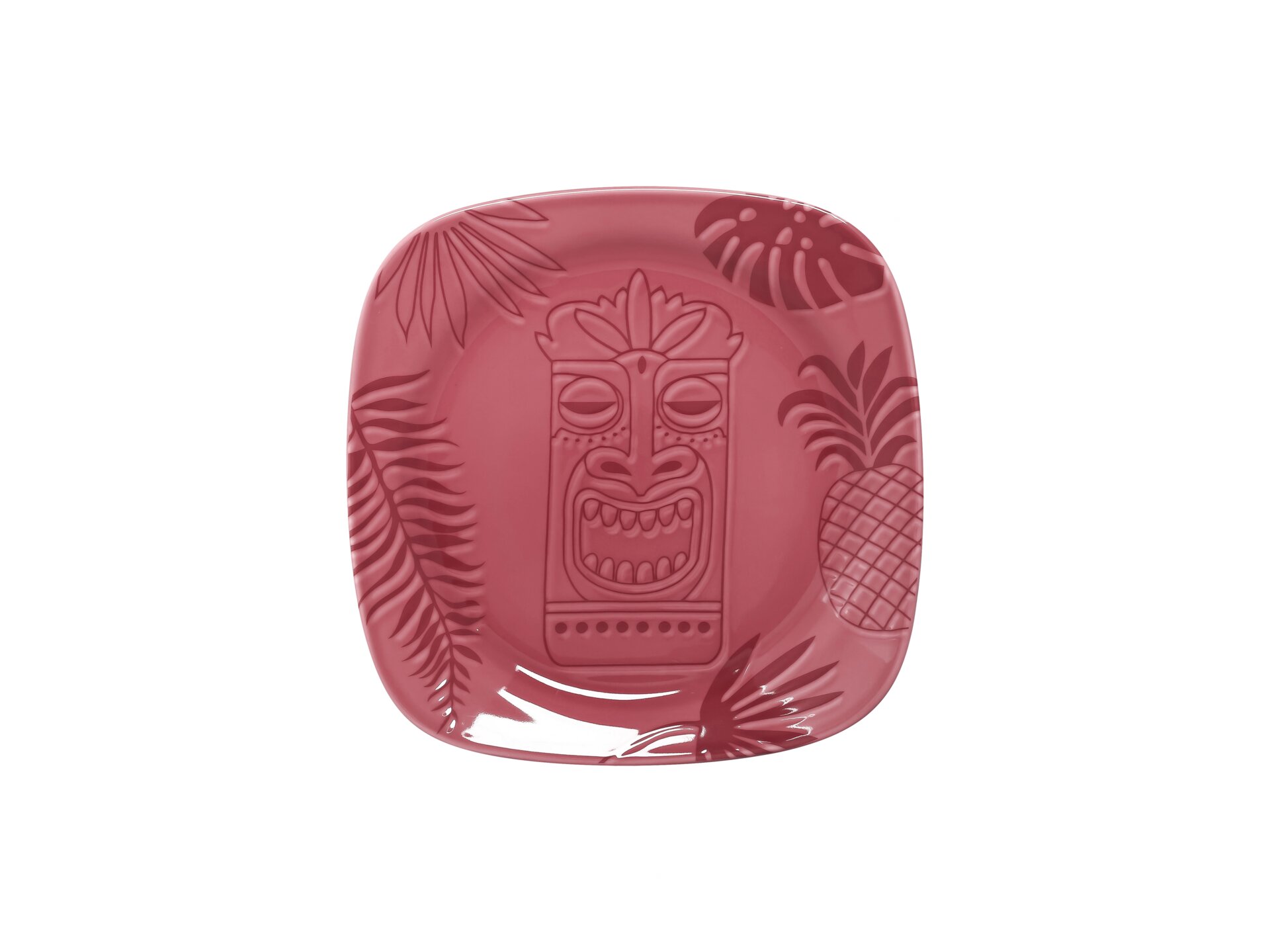 Teller flach quadratisch 240 x 240 mm pink
