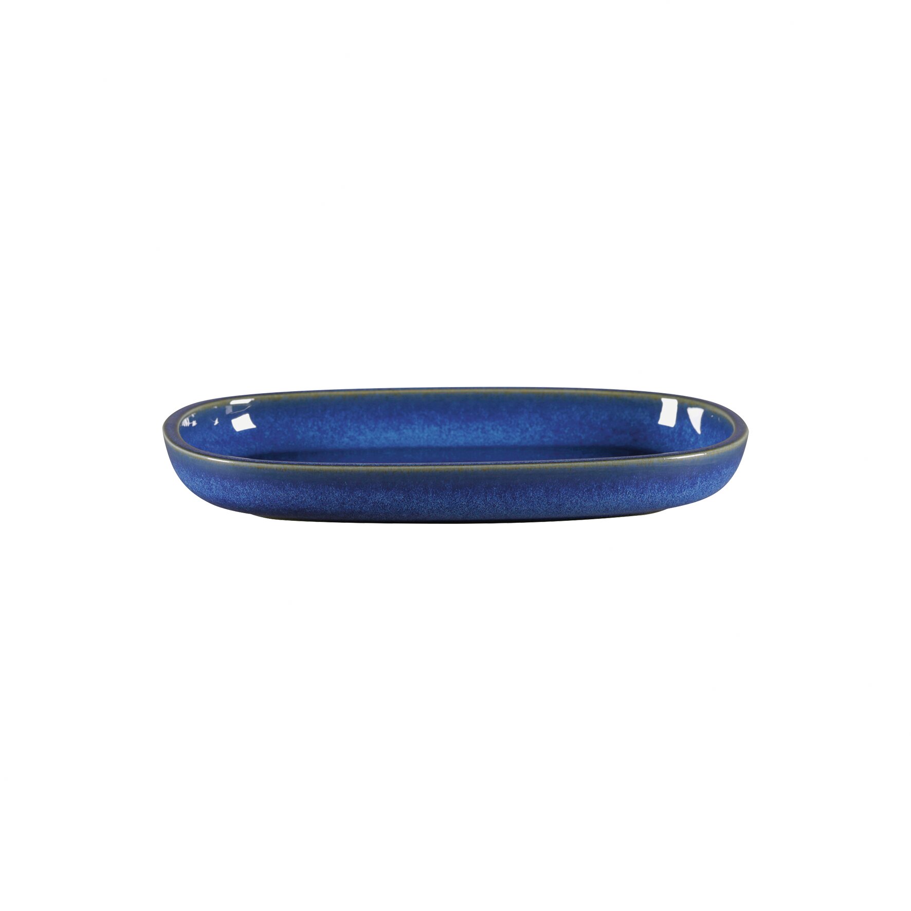 Platte oval flach 230 x 150 mm cobalt Ease Cobalt Blue