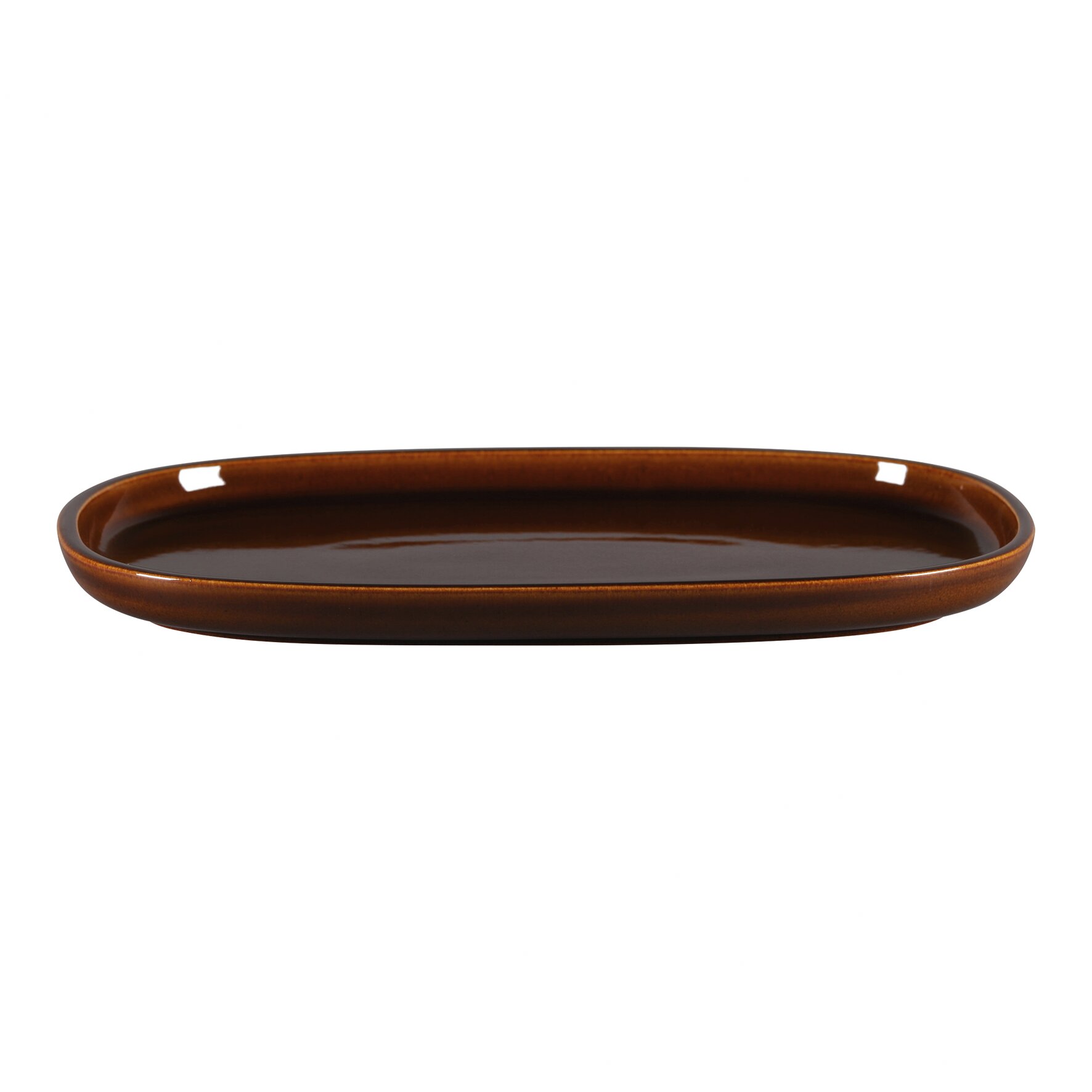 Platte oval flach 332 x 230 mm honey brown Ease Honey Brown