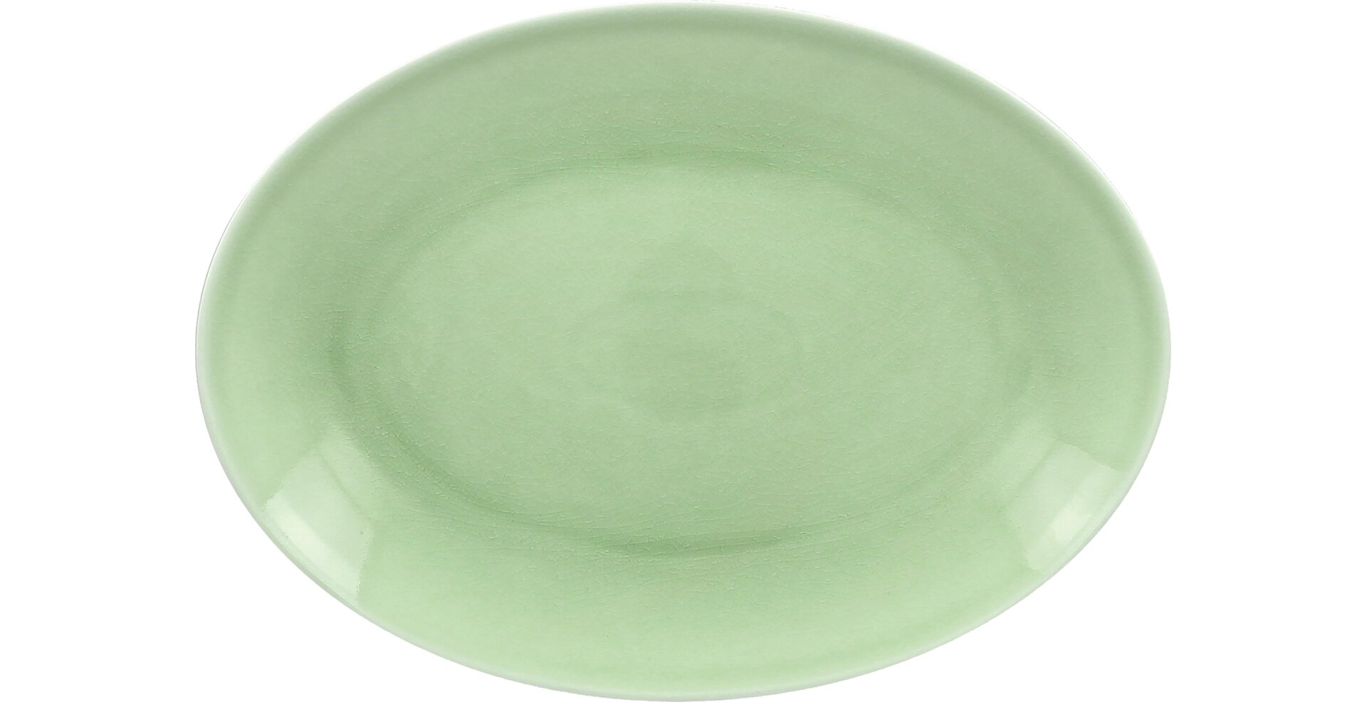 Platte oval 260 x 190 mm plain-green Vintage