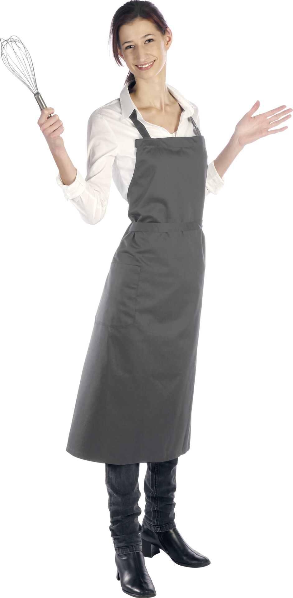 Latzschürze 80 x 100 cm dunkelgrau