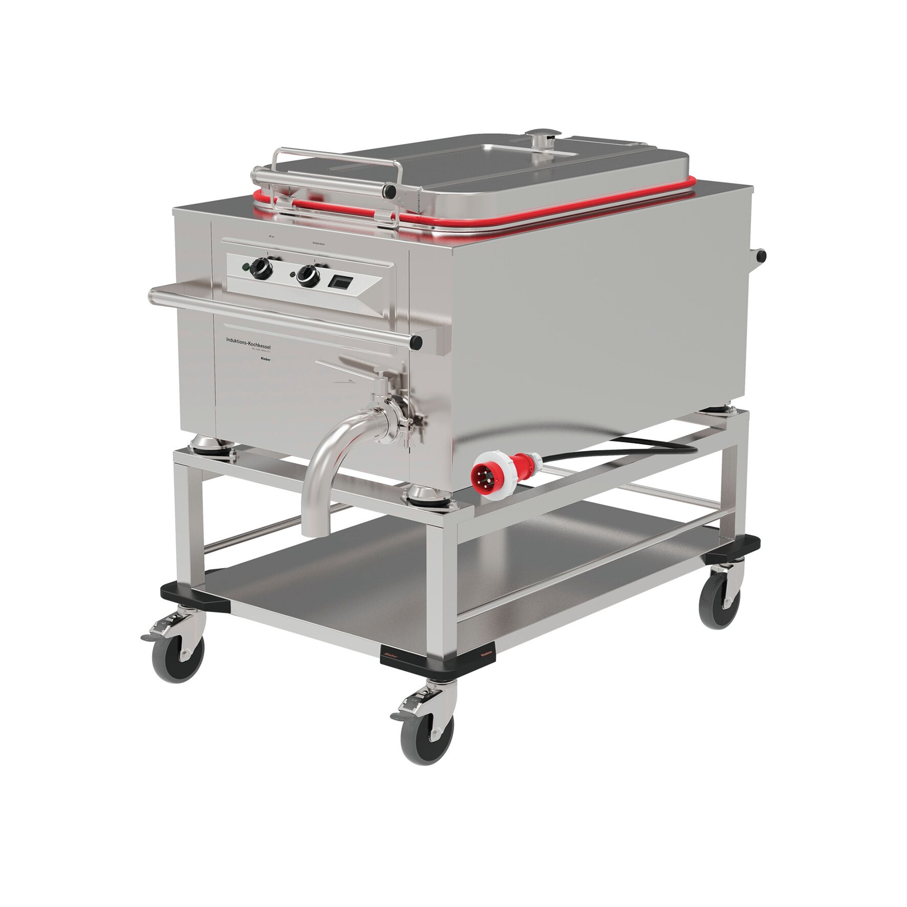 Induktions-Kochkessel SWISS|PLY auf Fahrgestell 86,00 l / 10,0 kW / BW