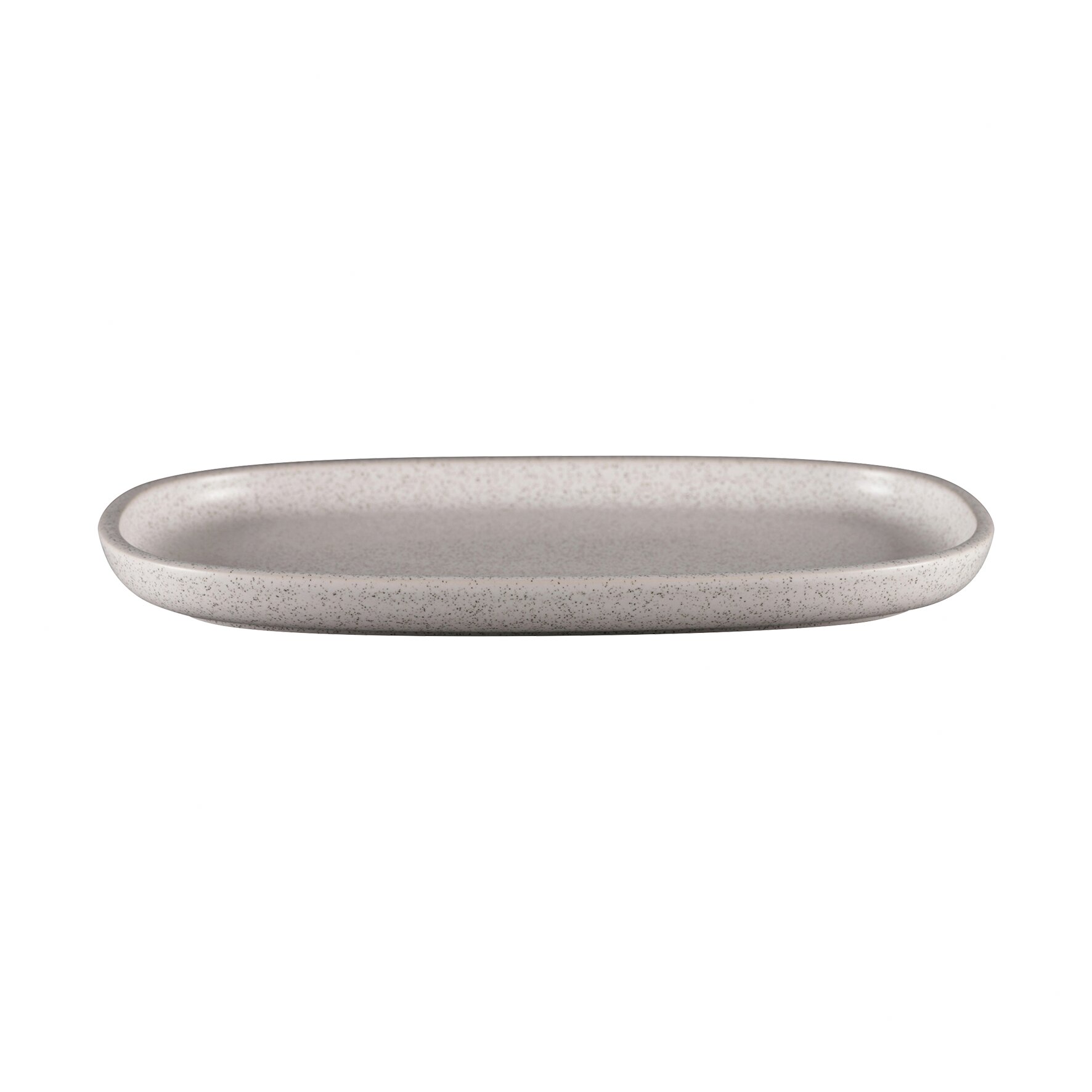 Platte oval flach 302 x 200 mm clay grey Ease Clay Grey