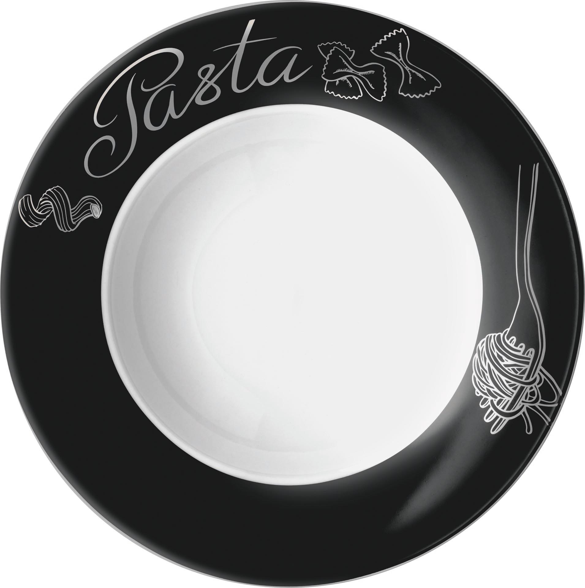 Pastateller "Black-Silver" 265 cm rund