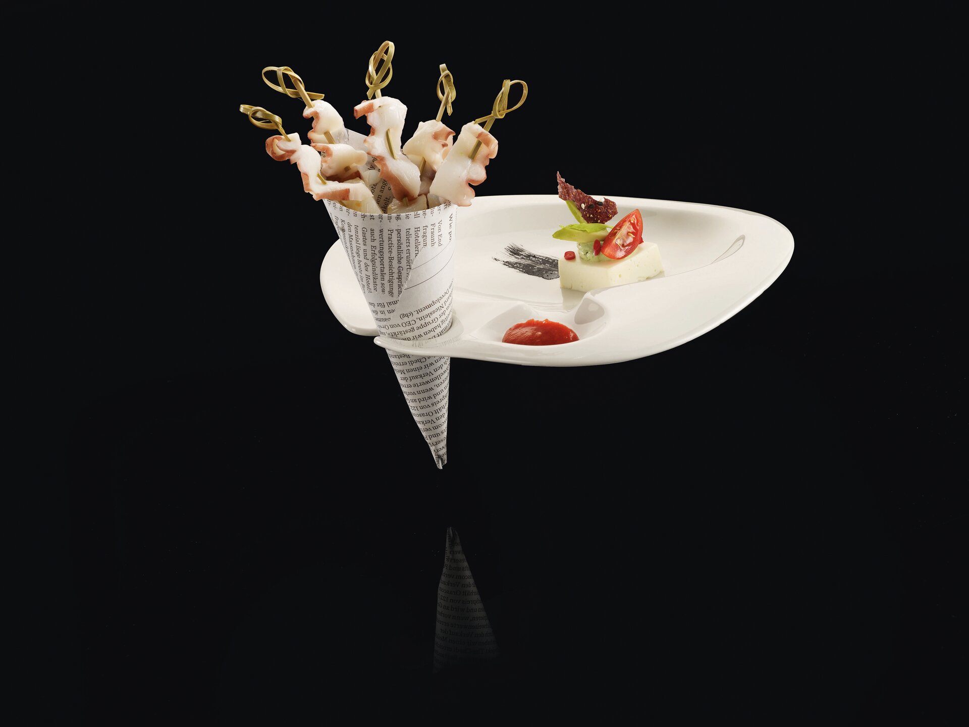 Cocktailteller 220 x 155 mm crème