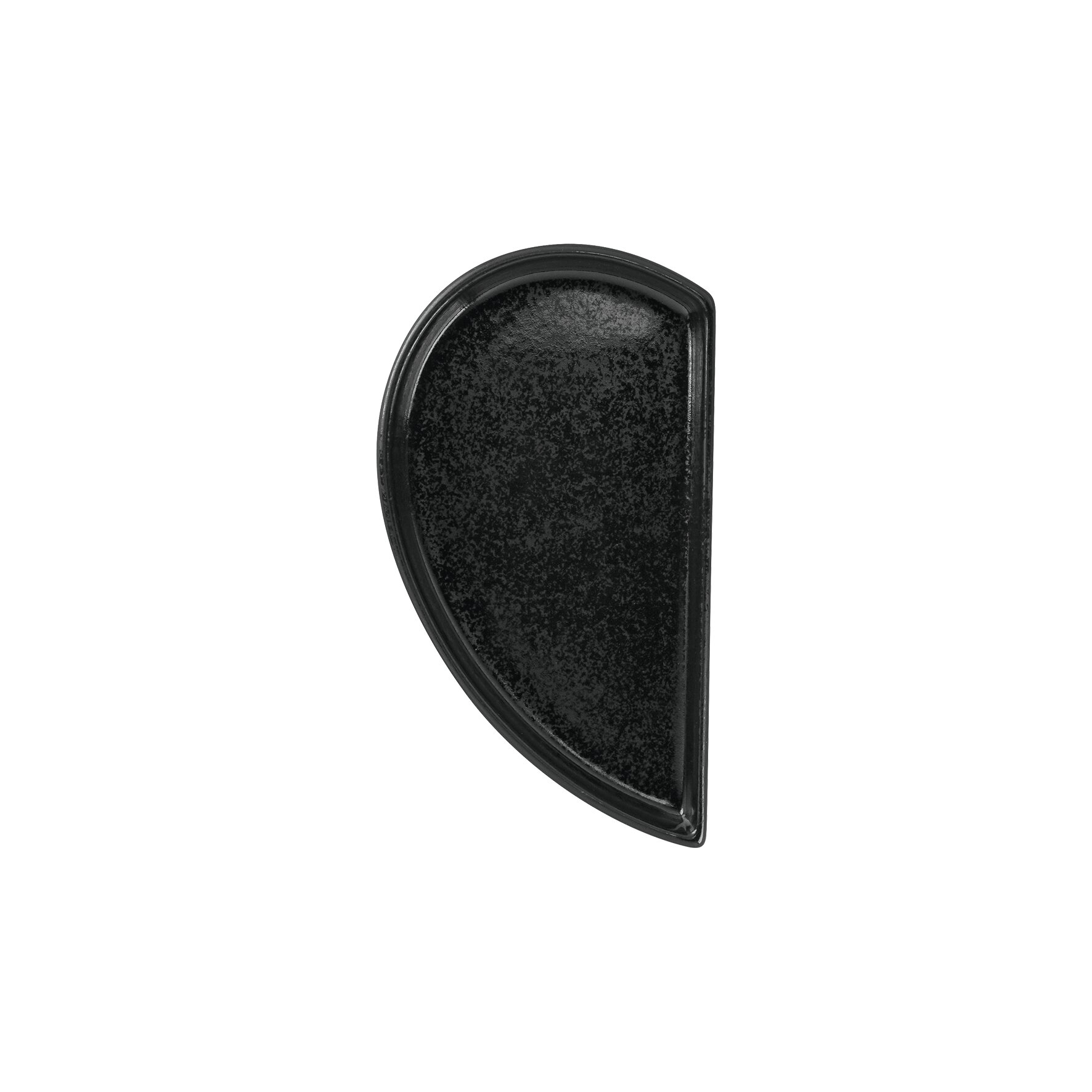 Teller flach ohne Rand / linke Hälfte 100 x 180 x 25 mm / 0,17 l schwarz Cliché
