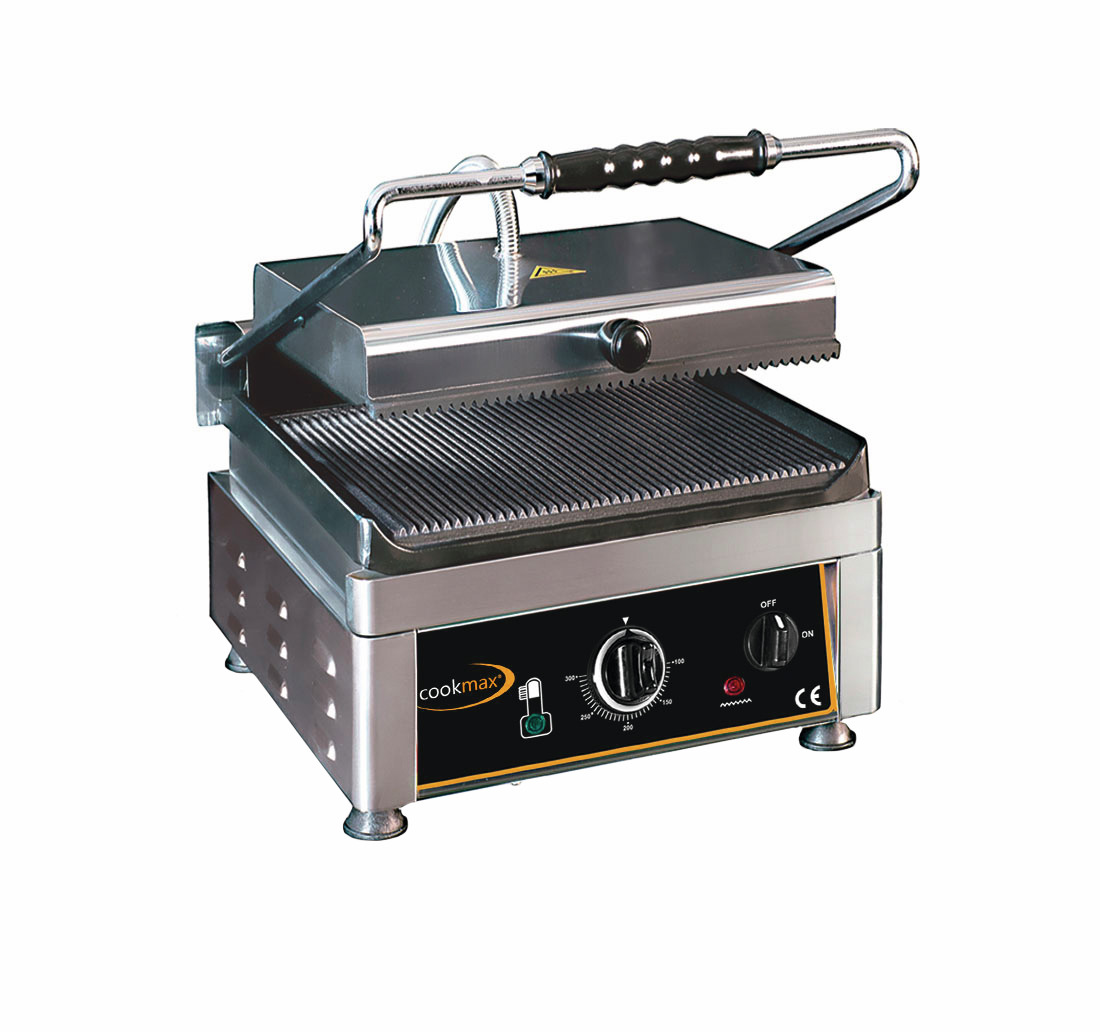 Elektro-Kontaktgrill oben + unten gerillt 280 x 280 x 300 mm