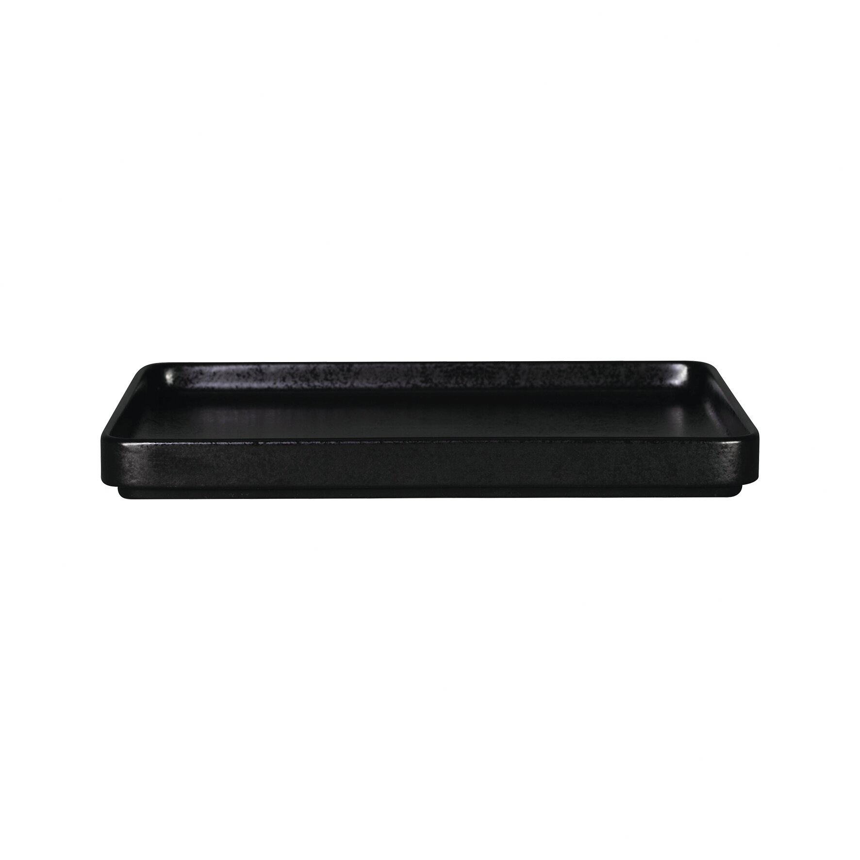 Teller flach quadratisch 240 x 240 mm schwarz Karbon Fractal