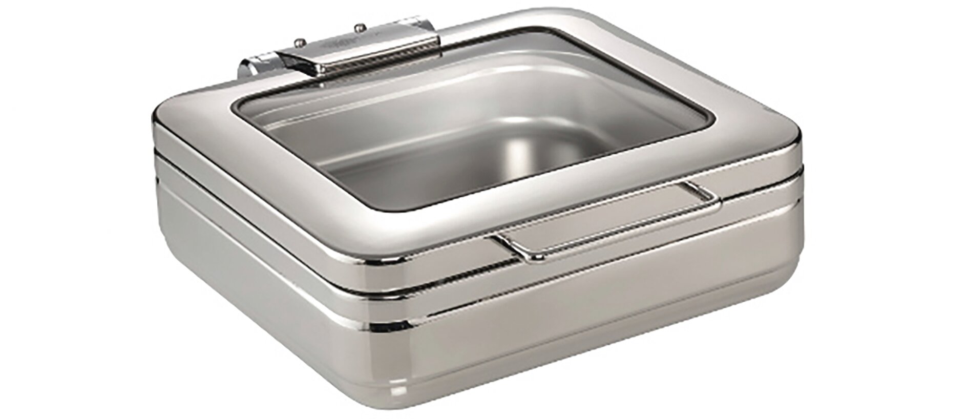 GN-Chafing Dish First GN 2/3 5,50 l / 405 x 480 x 160 mm + Glasdeckel