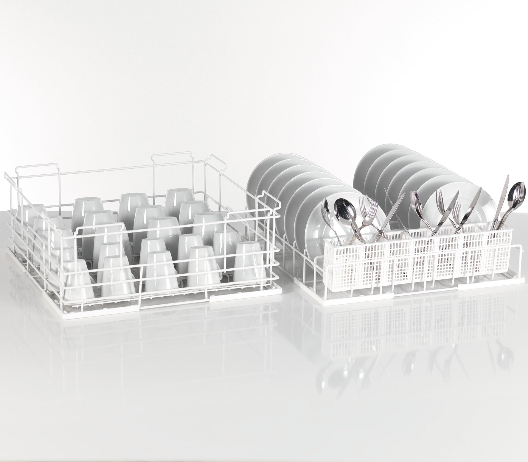 Bistro-Kombikorb GrößeL Doppelkorbsystem aus Draht / 500 x 500 x 282 mm