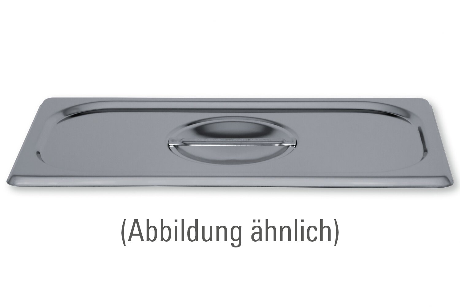GN-Deckel GN 1/3 325 x 176 mm mit Griffmulde u. Löffelausschnitt Edelstahl