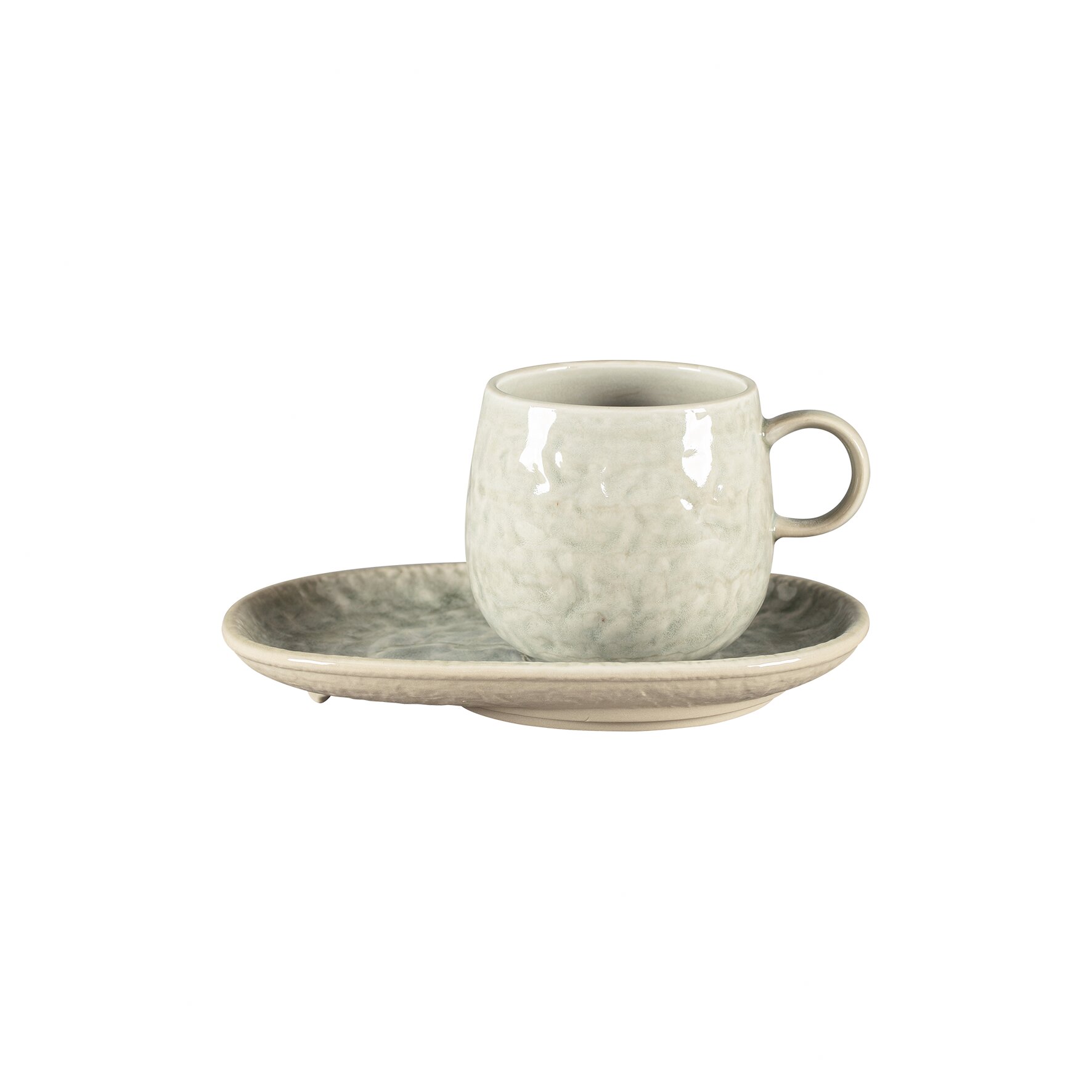 Untertasse oval 190 x 140 mm Celadon green Krush Celadon Green