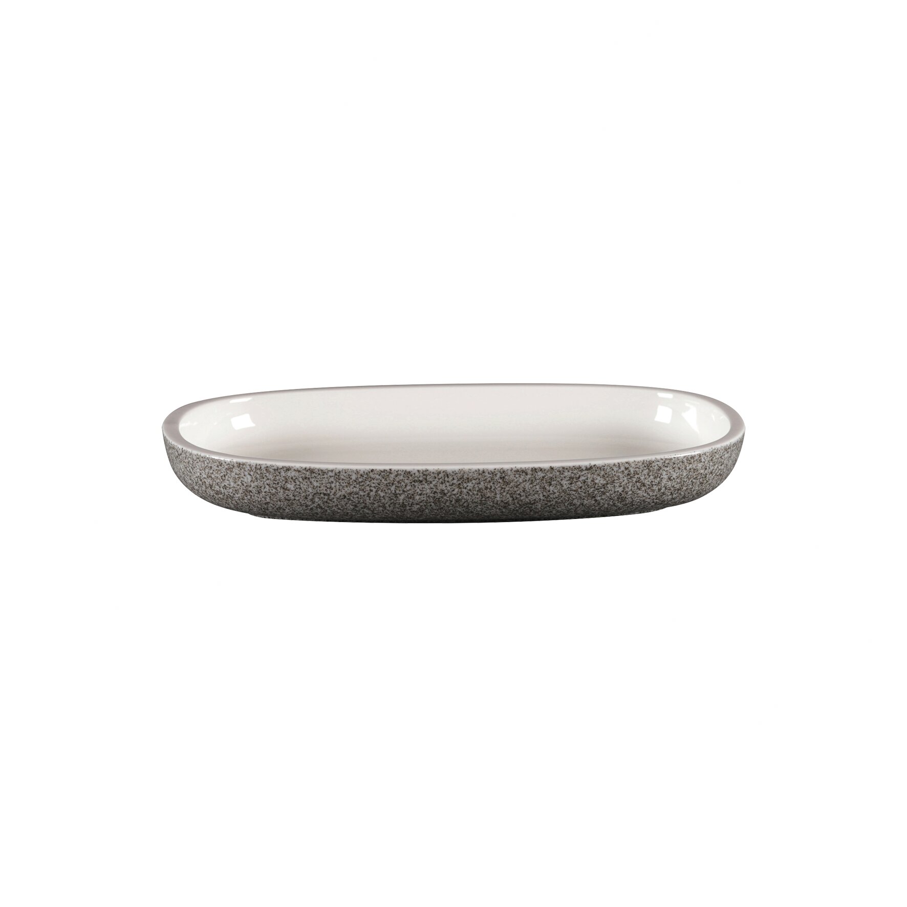 Platte oval flach 230 x 150 mm dual grey Ease Dual Grey