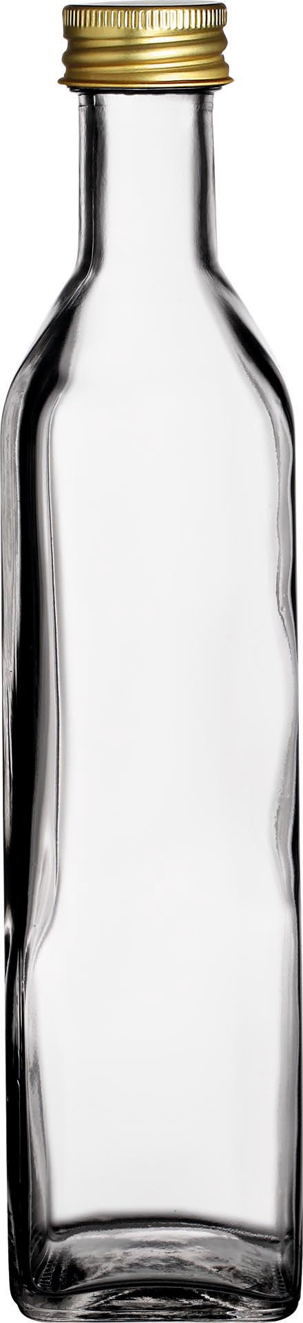 Glasflasche eckig 500 ml