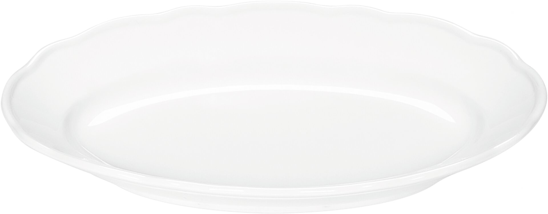 Platte oval mit Fahne 242 x 164 mm