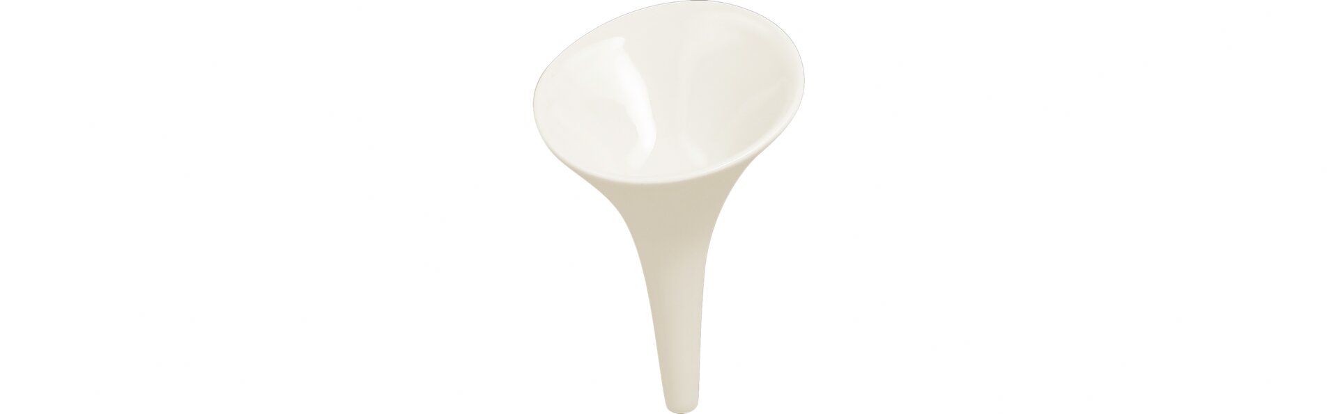 Schale konisch picked 90 mm plain-white