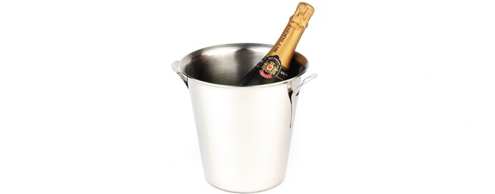 Wein- / Sektkühler 3,50 l / 210 x 210 x 210 mm innen mattiert außen poliert
